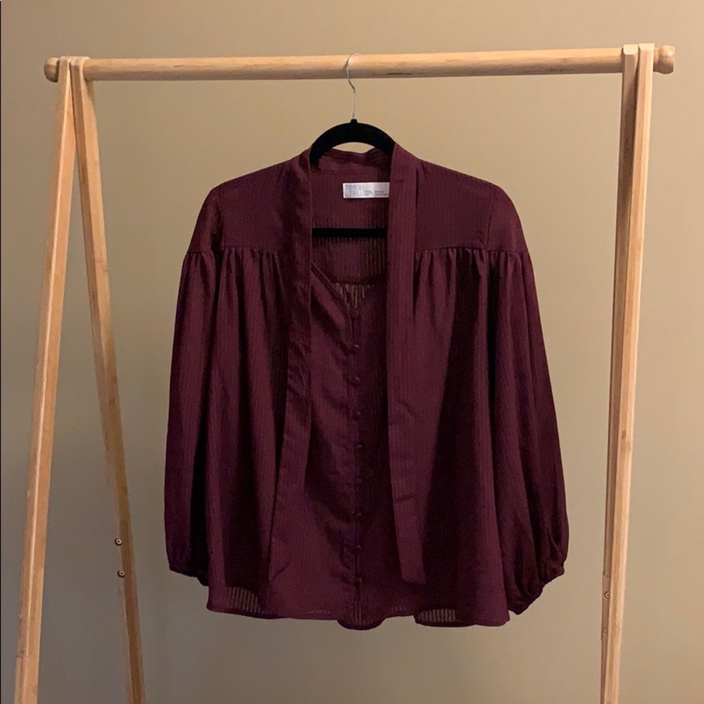 Time and Tru Blouse with Necktie Size Medium